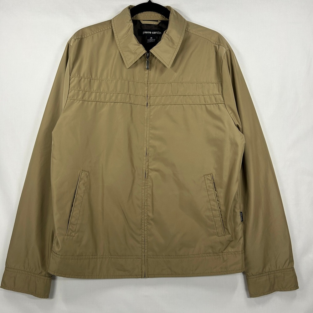 Pierre Cardin Tan Full-Zip Lightweight Jacket Size M